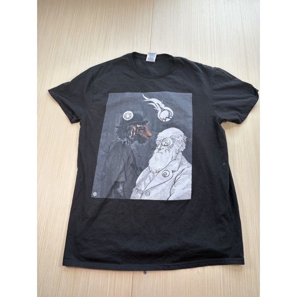Delta Soft T-Shirt Adult‎ Large Black Graphic Print Crew Short Sleeve Pullover